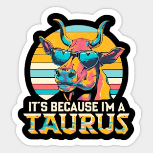 Taurus Horoscope Getaway: Zodiac Vacation Vibes Sticker